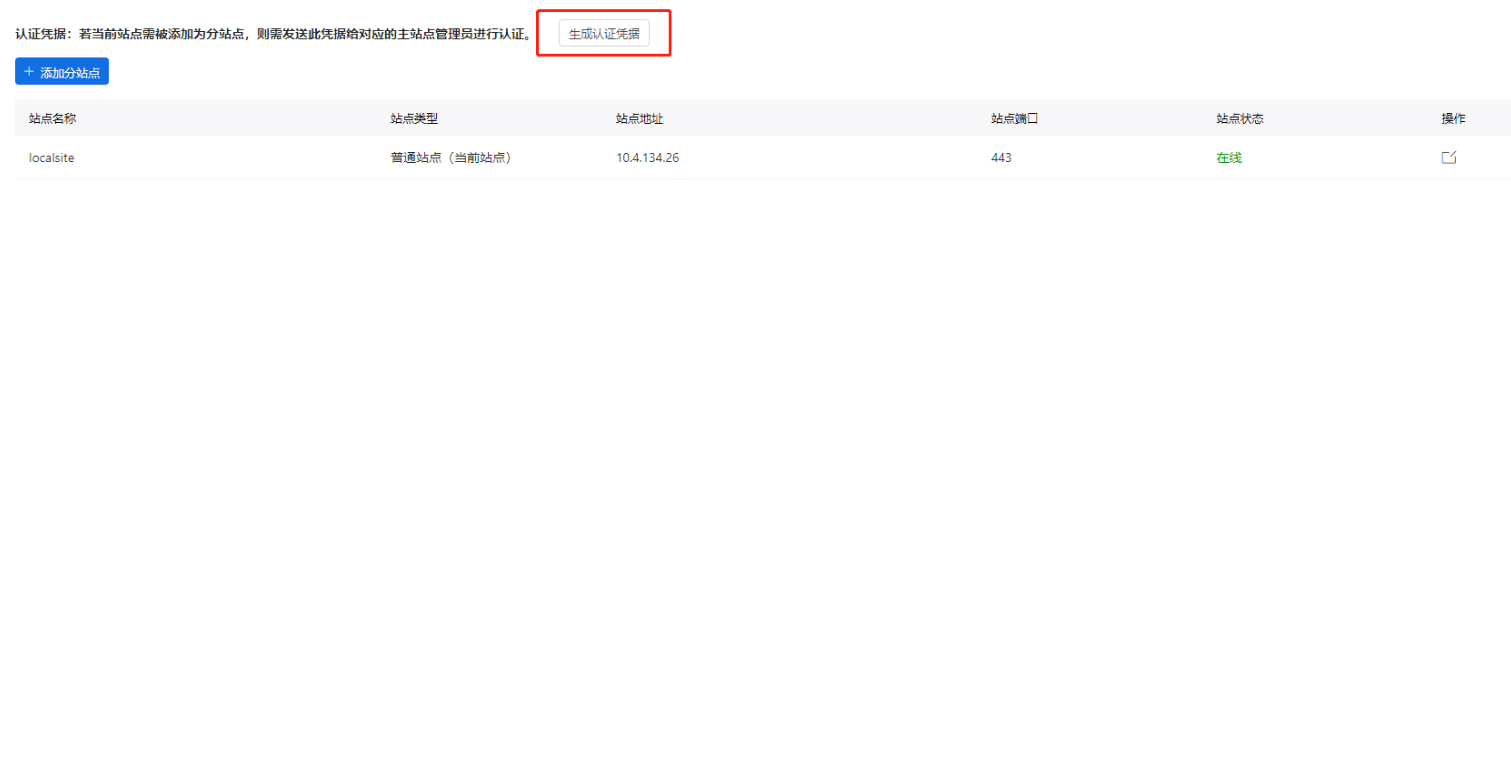 部署工作台-站点管理-生成认证凭据入口.png